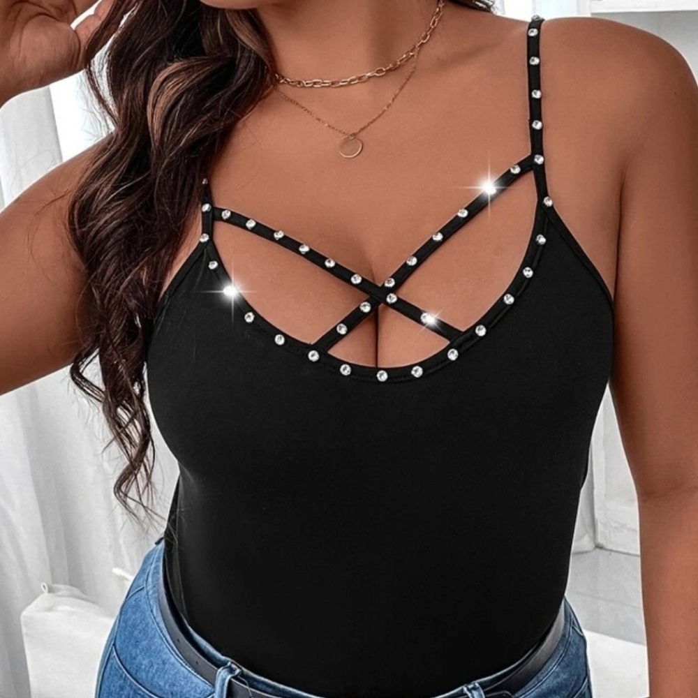 Rhinestone tank top